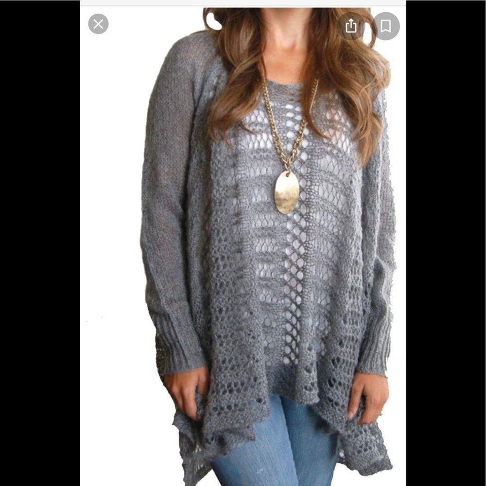 Grace & Lace Loose Knit Two-Fit Sweater - Picture 1 of 5